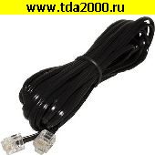 кабель Телефонный кабель RJ-11 (6P-4C) 10m. black