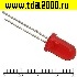 светодиод d=5мм красный 3-20mcd (АЛ307 БМ)