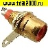 Разъём тюльпан (RCA) Разъём RCA гнездо на корпус gold красный 7-0234R GOLD / RS-115G