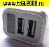 Блоки питания Адаптер 5в 2,1А (2гнезда USB+дисплей) (реальный ток до 1,8) автомобильный