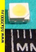 светодиод smd LED 3528 белый W 3-4Lm 5500-7000K 3V 20mA чип светодиод