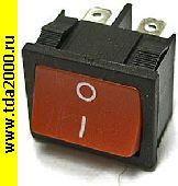 Переключатель клавишный Клавишный 21х24 4pin красный MRS-201 on-off выключатель рокерный (Переключатель коромысловый)