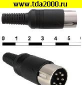 Разъём DIN Разъём DIN 8pin штекер на кабель 7-0251 (СШ-8)
