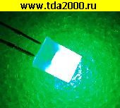 светодиод прямоугольный Светодиод прямоугольный 2х5х7мм зеленый яркий рассеянный 3.0~3.2в