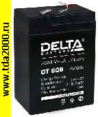 Аккумулятор свинцовый Аккумулятор 6в 6Ач Delta DT606 (70х47х101) свинцовый