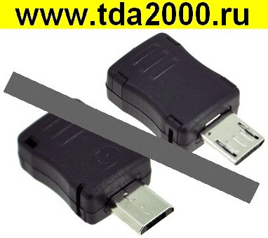 Разъём USB микро Разъём USB-микро Штекер 5 pin под пайку на кабель ...