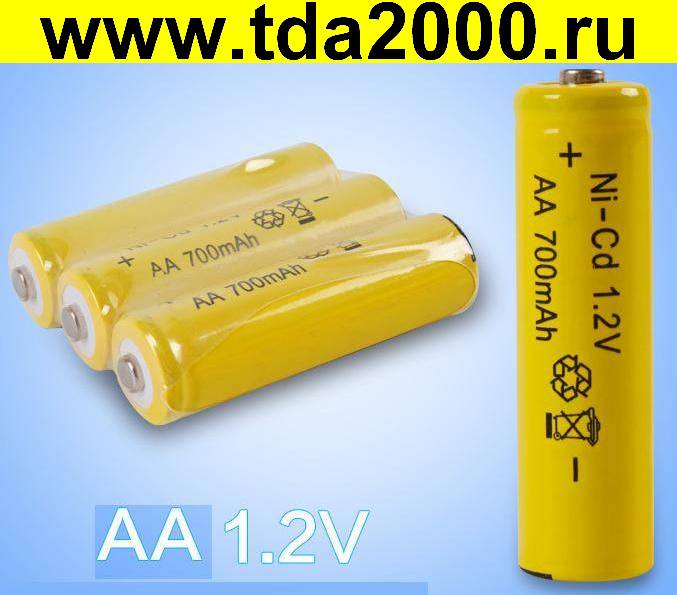 Аккумулятор AA (пальчиковый) Аккумулятор (AA) 1,2в 700мАч (реальная емкость 180) Ni-Cd