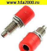 Разъём высокочастотный Z011 4mm panel jack RED