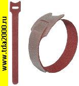 кабель Хомут многоразовый липучка 210х16 мм, красный (50шт)