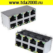 Разъём RJ-45 Разъём RJ-45 TJ9-2-10P8-04 LED