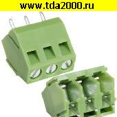 Клеммник на плату Разъём Клеммник RG103-5.0-03P терминальный блок  (колодка на плату для провода под винт)