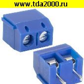 Клеммник на плату Разъём Клеммник RG301-5.0-02P терминальный блок  (колодка на плату для провода под винт)