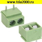 Клеммник на плату Разъём Клеммник RG126R-5.0-02P терминальный блок  (колодка на плату для провода под винт)