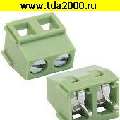 Клеммник на плату Разъём Клеммник RG127-5.08-02P терминальный блок  (колодка на плату для провода под винт)