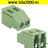 Клеммник на плату Разъём Клеммник RG129-5.0-02P терминальный блок  (колодка на плату для провода под винт)