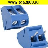 Клеммник на плату Разъём Клеммник RG330-5.0-02P терминальный блок  (колодка на плату для провода под винт)