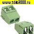 Клеммник на плату Разъём Клеммник RG128-5.0-02P терминальный блок  (колодка на плату для провода под винт)