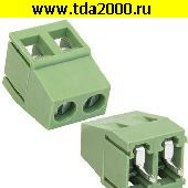 Клеммник на плату Разъём Клеммник RG128-5.0-02P терминальный блок  (колодка на плату для провода под винт)