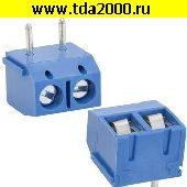 Клеммник на плату Разъём Клеммник RG301R-5.0-02P терминальный блок  (колодка на плату для провода под винт)