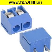 Клеммник на плату Разъём Клеммник RG306-5.0-02P терминальный блок  (колодка на плату для провода под винт)