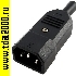 Низкие цены Разъём 220в SCZ гнездо на кабель AC-101/K2416