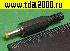 Разъём питания штырьковый Разъём штырьковый 4,0х1,7 штекер желтый пластик на кабель (7-0026d)