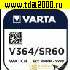 Батарейка таблетка Батарейка для часов V364 Varta (часовая) (SR621SW) (AG1)