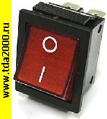 Переключатель клавишный Клавишный 31х25 6pin красный IRS-202-1C on-on выключатель рокерный (Переключатель коромысловый)