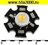 светодиод Светодиод мощный 3вт на радиаторе KW-UV-3WS-B 365-370нм