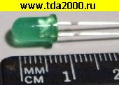 светодиод d= 5мм d=5мм зеленый 6000mcd DFL-5013UGD-6 светодиод