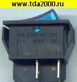Переключатель клавишный Клавишный 31х25 4pin синий с подсветкой KCD4-201N11CBBA выключатель рокерный (Переключатель коромысловый)