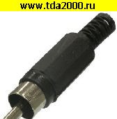 Разъём тюльпан (RCA) Разъём RCA штекер на кабель черный 7-0206 / RP-405 black