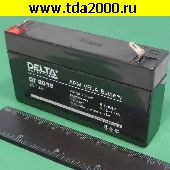Аккумулятор свинцовый Аккумулятор 6в 1,5Ач Delta DT6015 (97х24х52) свинцовый