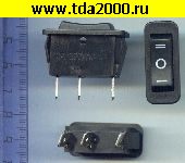 Переключатель клавишный Клавишный 31х14 3pin 3позиции черный KCD3-123 ON-OFF-ON без фиксации 3 позиционный выключатель рокерный (Переключатель коромысловый)