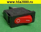 Переключатель клавишный Клавишный 21х10 2pin красный KCD1-110O0111RBA выключатель рокерный (Переключатель коромысловый)