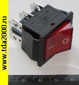Клавишный выключатель Клавишный 31х25 6pin 2позиции красный KCD4-202011CRBA выключатель рокерный (Переключатель коромысловый)