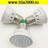 Лампа светодиодная Е27 Лампа ФИТО E27 60Led для роста рассады (полный спектр)