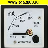щитовой прибор МилиАмперметр 150мА (48х48) Щитовой пост. Ток