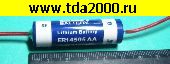 Аккумулятор цилиндрический литиевый Элемент (14505) (14500) 2400мАч с выводами ER14505/W EWT AA Li-SOCl2 (для газовых счетчиков) аккумулятор 3,6в
