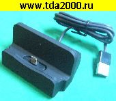 USB-микро шнур USB штекер~USB-микро штекер шнур 1м с подставкой под телефон (черный)