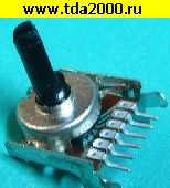 резистор переменный 6ног в один ряд,16мм,100ком,под пайку,линейный резистор переменный
