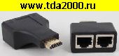 Низкие цены HDMI штекер~RJ-45 гнездо Комплект номер2 передатчик+приемник (сигнал по витой паре до 30м)