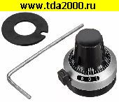 Ручка для потенциометра Ручка со шкалой и счетчиком оборотов для многооборотного резистора на вал 6мм (типа 3590)