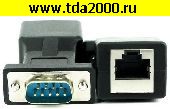 Компьютерный шнур RJ-45 гнездо~DB9M штекер Переходник RS232 (COM-порт на LAN Ethernet)