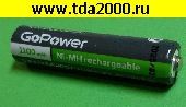 Аккумулятор AAA (микропальчиковый) Аккумулятор (AAA) 1,2в 1100мАч HR03 GoPower