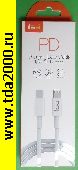 iPhone шнур Type-C штекер~iPhone штекер шнур 1м 3А ISA PD-1