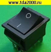 Клавишный выключатель Клавишный 31х25 6pin черный on-on KCD4 250V/16A выключатель рокерный (Переключатель коромысловый)
