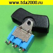 Переключатель клавишный Клавишный 13х10 3pin черный RLS-102-C3 выключатель рокерный (Переключатель коромысловый)