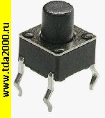 Кнопка Кнопка Кн01 4pin 6х6х7,0 шток 3,2мм (SWT-6,kft02) тактовая