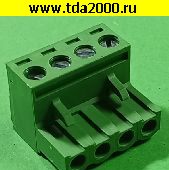 Клеммник разрывной Разъём Клеммник разрывной 5мм 4pin штекер GSP001-5.08-04P-SO зеленый